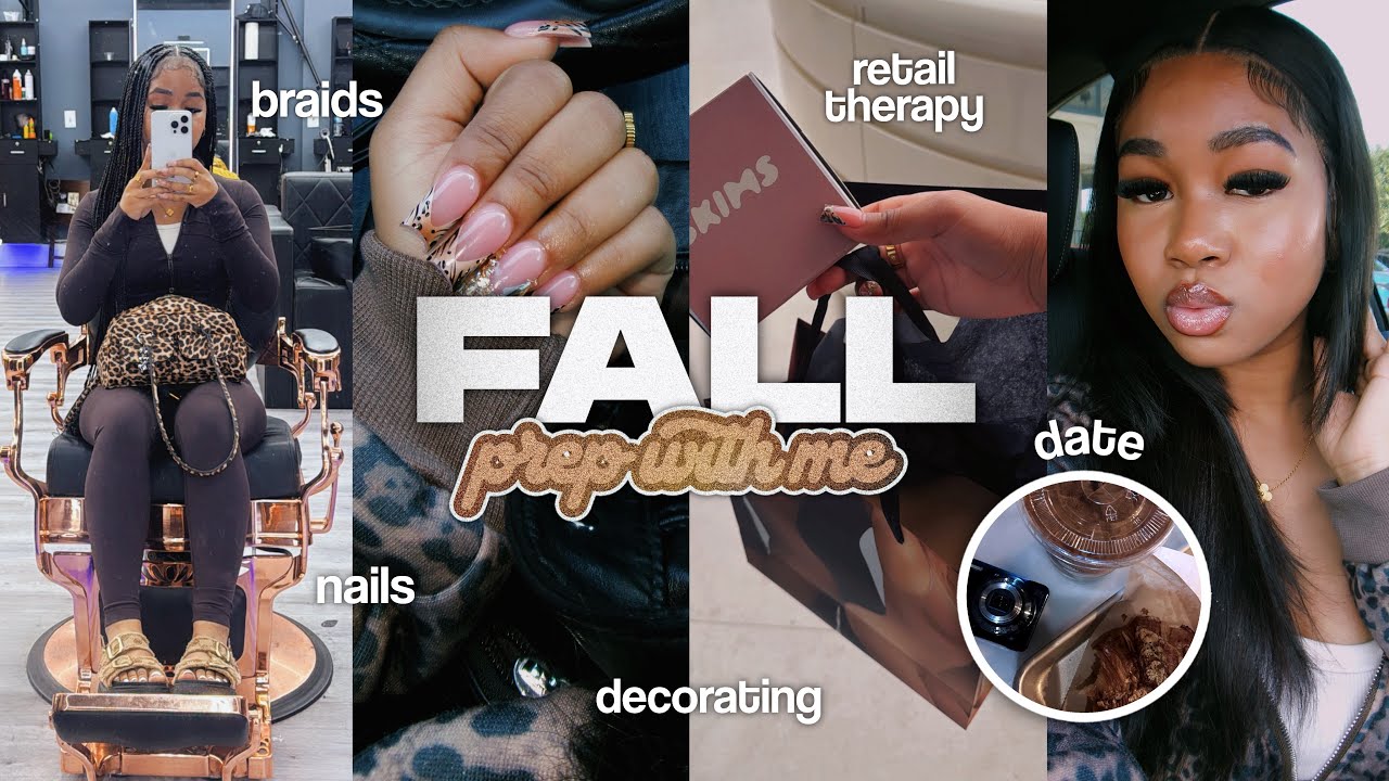 PREP WITH ME FOR FALL | date, braids, nails, thrifting, fall drinks, decorating
