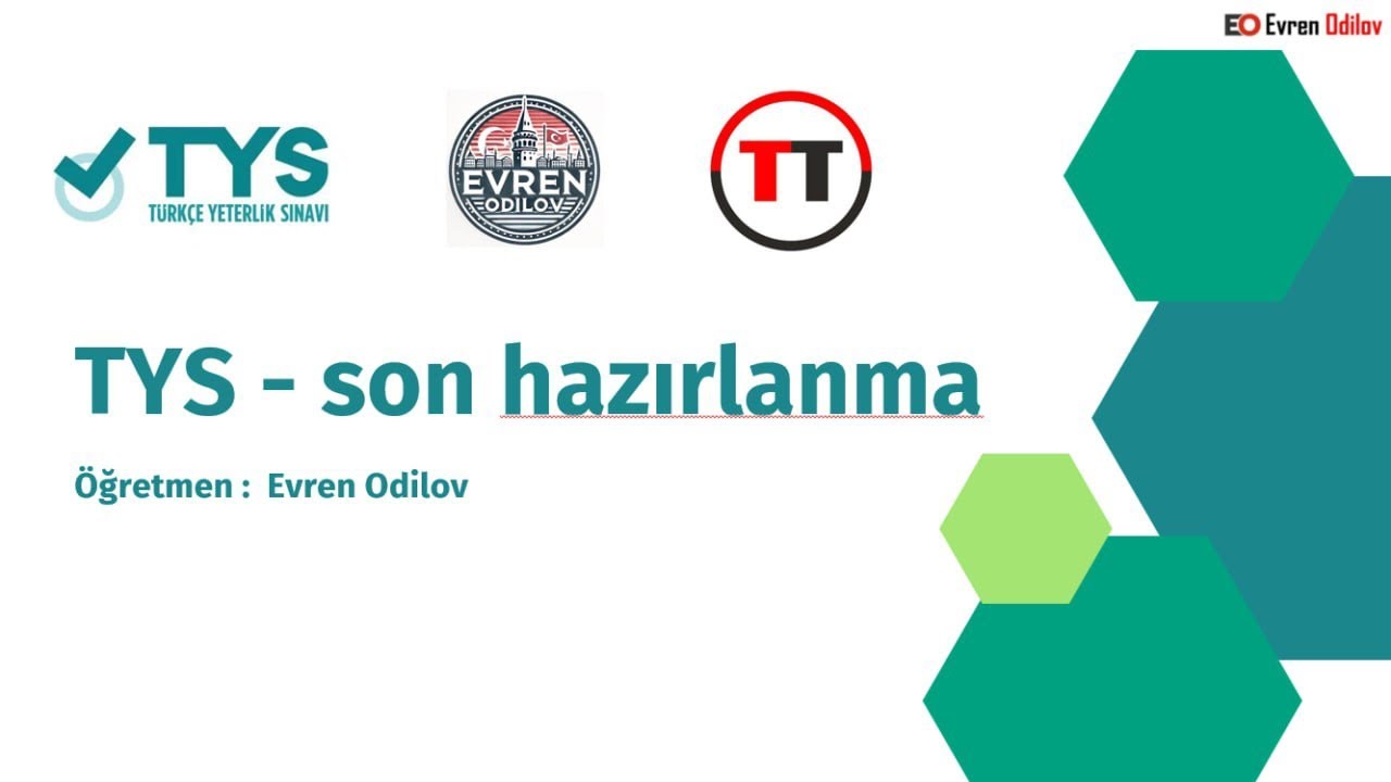 TYS - sınavına hazırlık  |  Evren Odilov