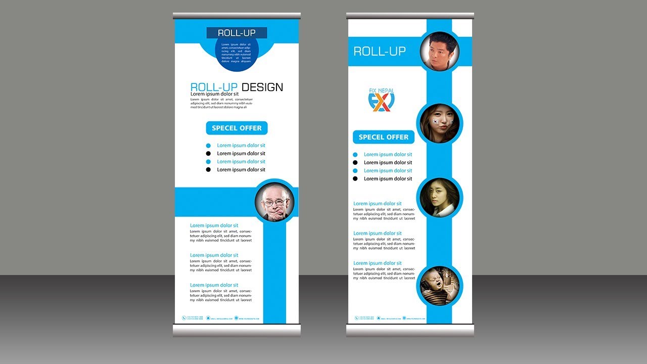 How To Design A Roll Up Banner In Adobe Phoptoshop CC