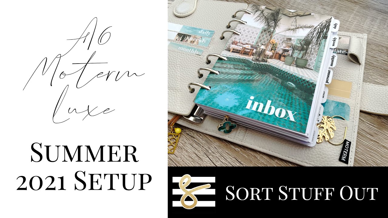 A6 Luxe Moterm - Summer 2021 - Ring Planner Setup - Minimal Aesthetic & Functional - UKPA - Flipthru