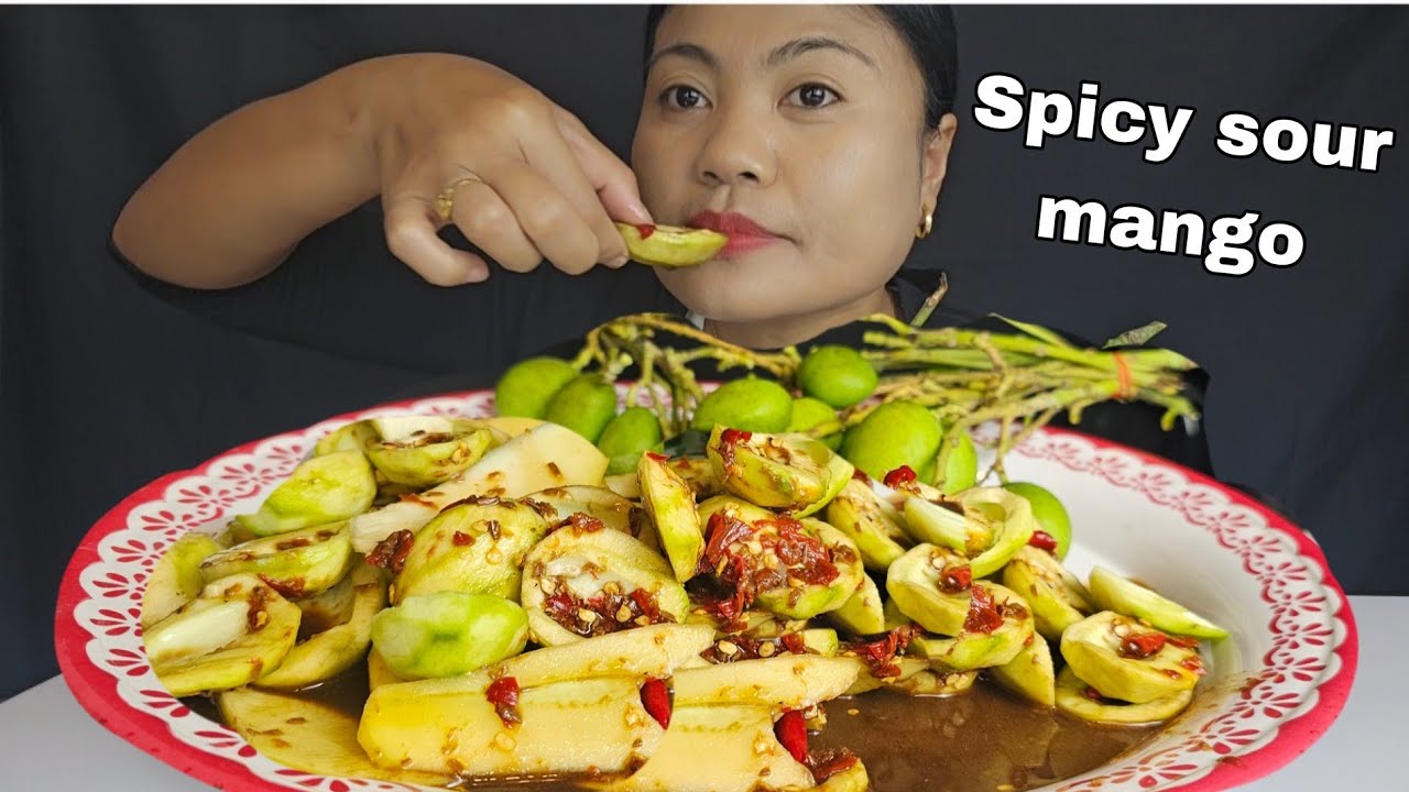 Biyakin Mango mix with Spicy sawsawan mukbang