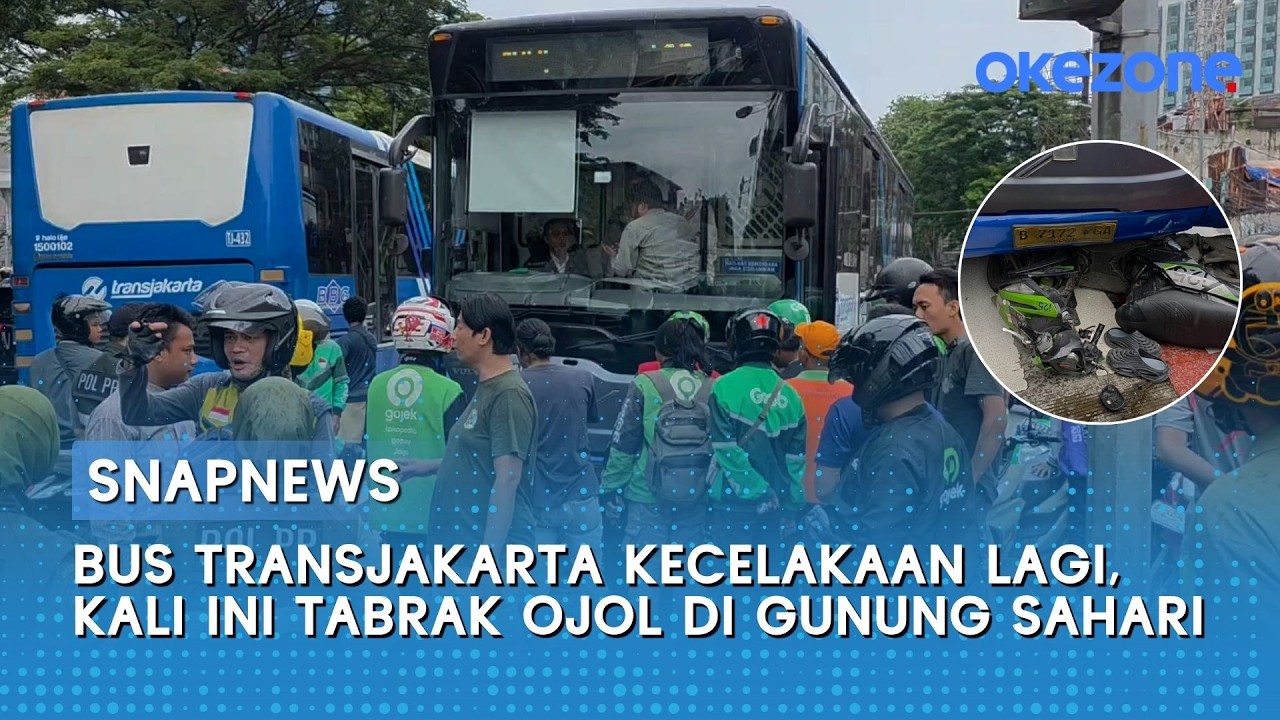 Bus Transjakarta Kecelakaan Lagi, Kali Ini Tabrak Ojol di Gunung Sahari