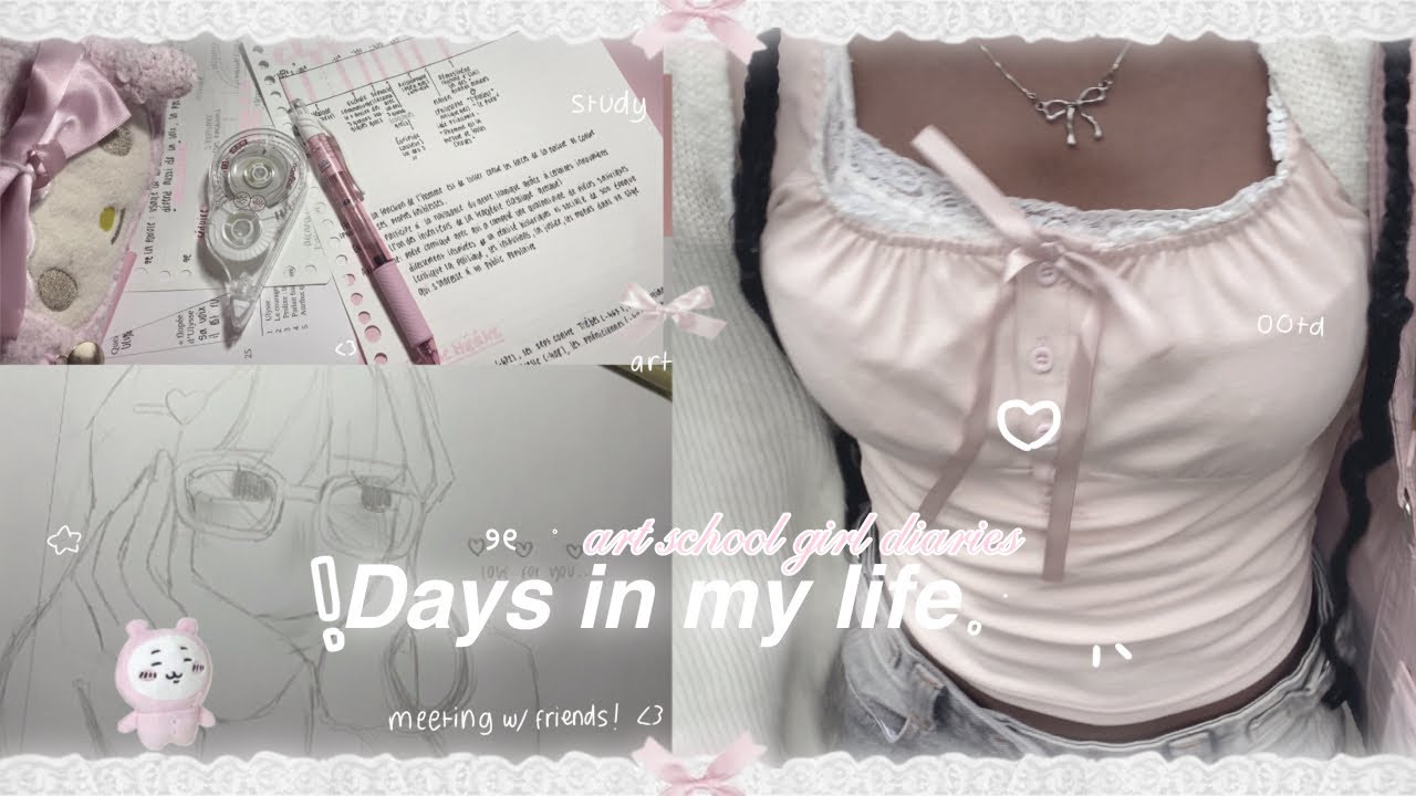Days in my life 🐰💭 school edition | junior year 🤍ootd, stressing, late night study,.