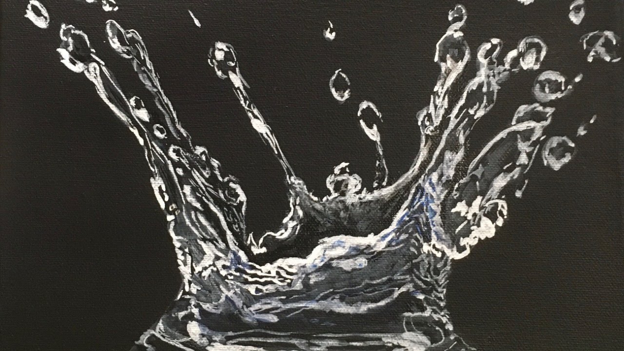 ABT2 CRe8 Live: FREE learn to paint a water splash in Acrylic