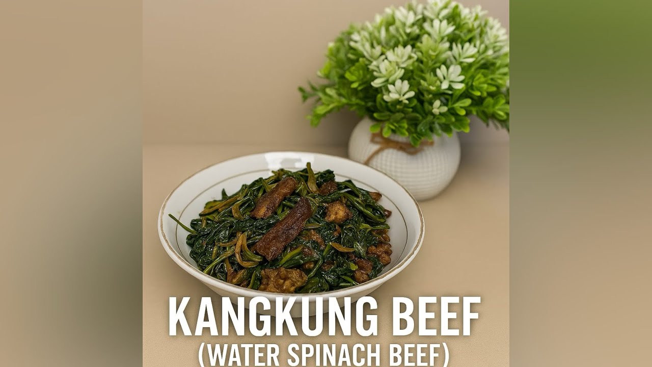 Kangkung Beef (Mongolian style beef with water spinach)