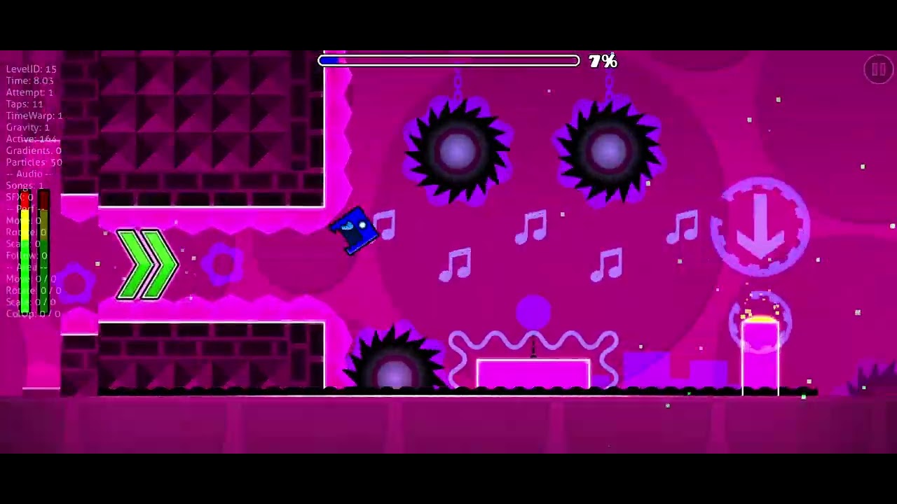 Playing geometry dash lite part 2