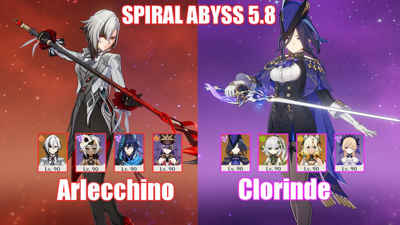 C0 Arlecchino & C0 Clorinde | Spiral Abyss 5.8 | Genshin Impact