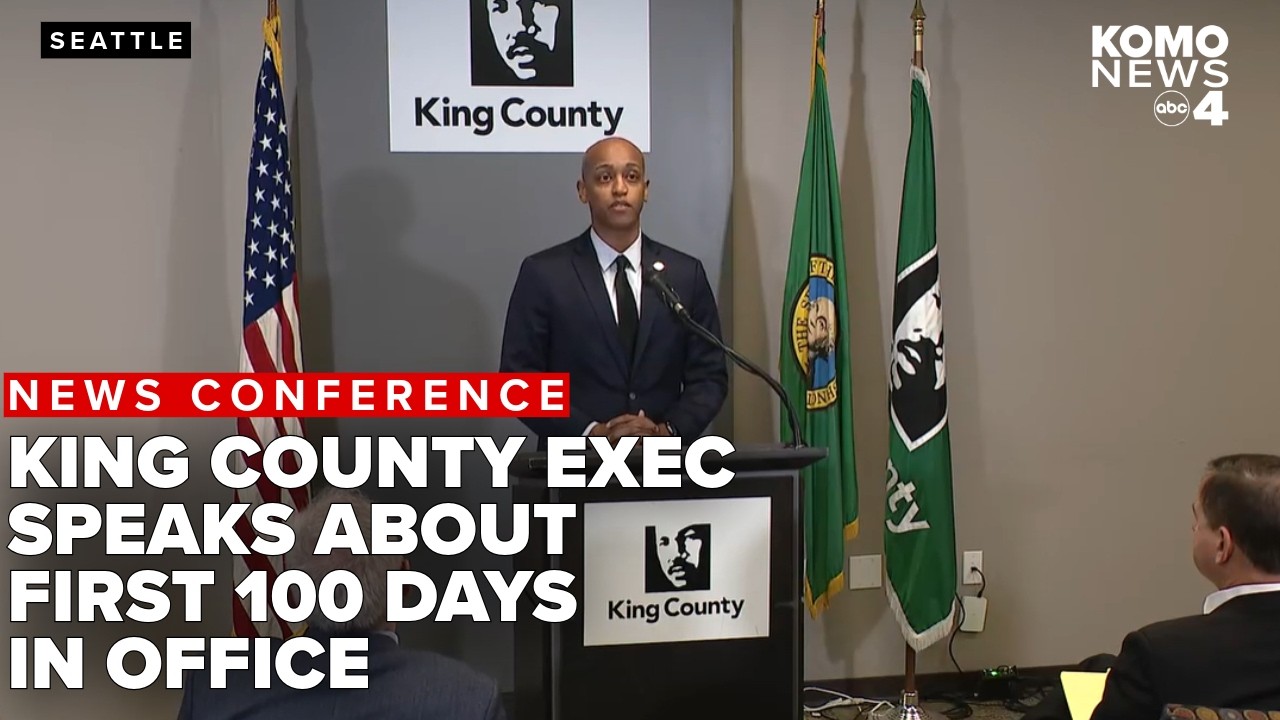 King County Executive Zahilay speaks on 100th day in office