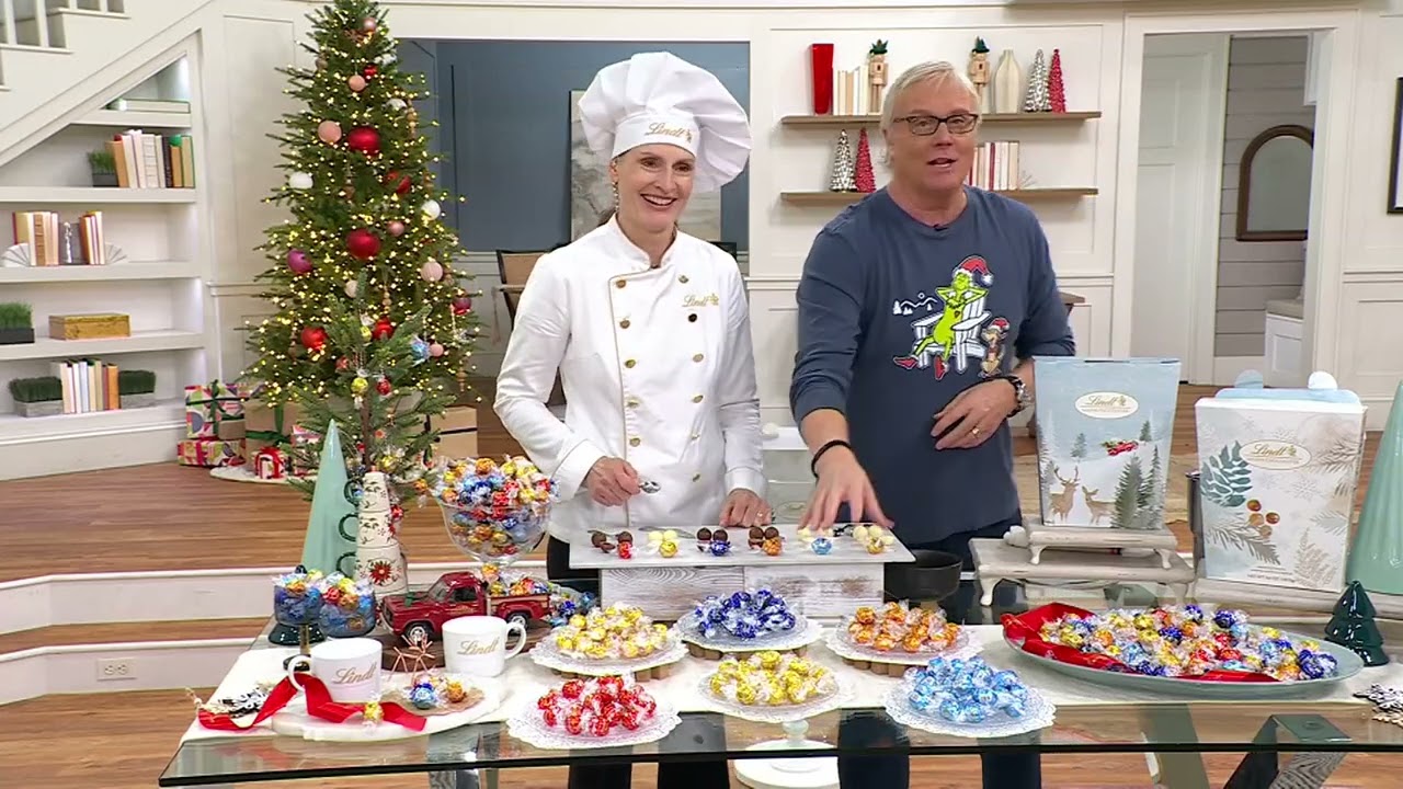 Lindt LINDOR 150-Piece Assorted Truffles in Holiday Box on QVC