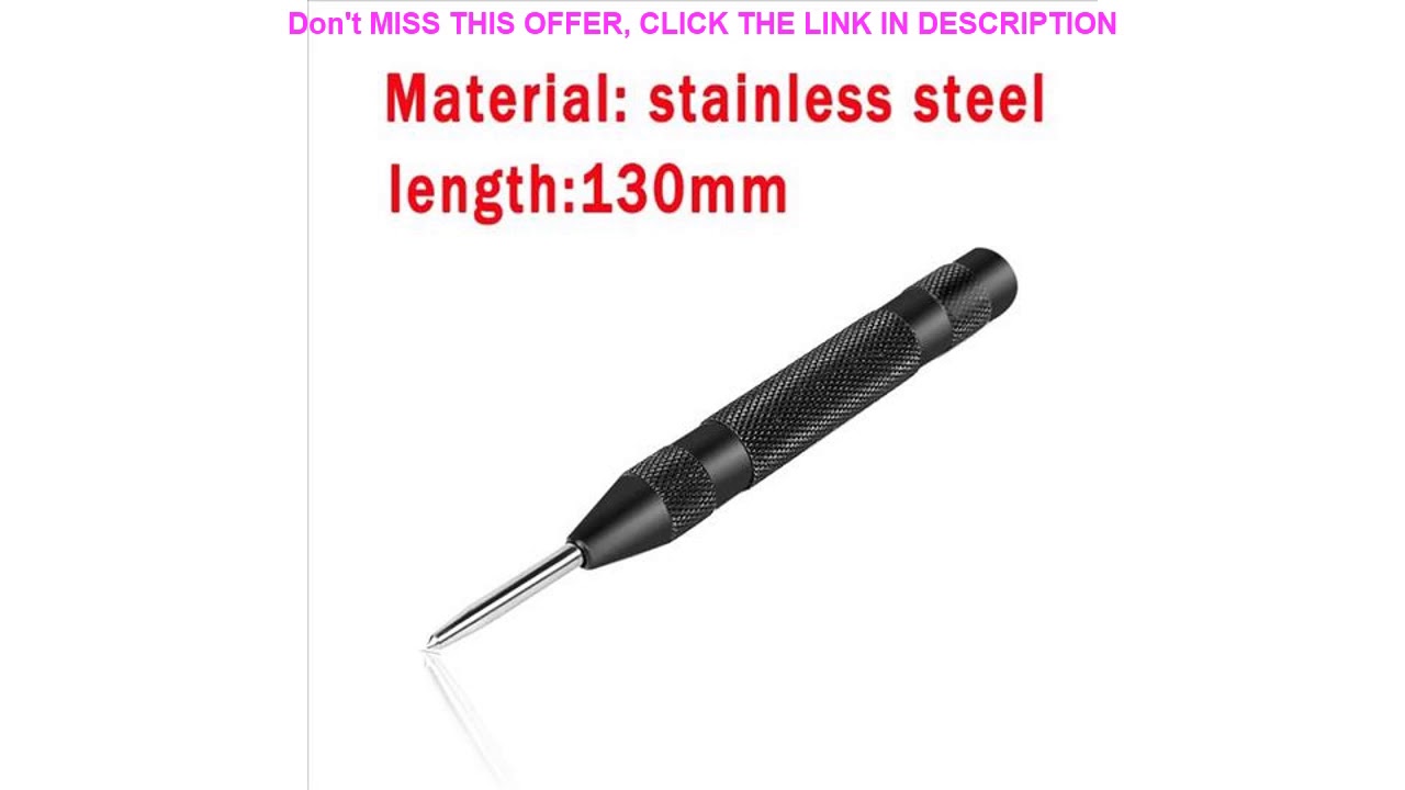 Review 1Pcs HSS Center Punch Stator punching Automatic Center Pin Punch Spring Loaded Marking Drill