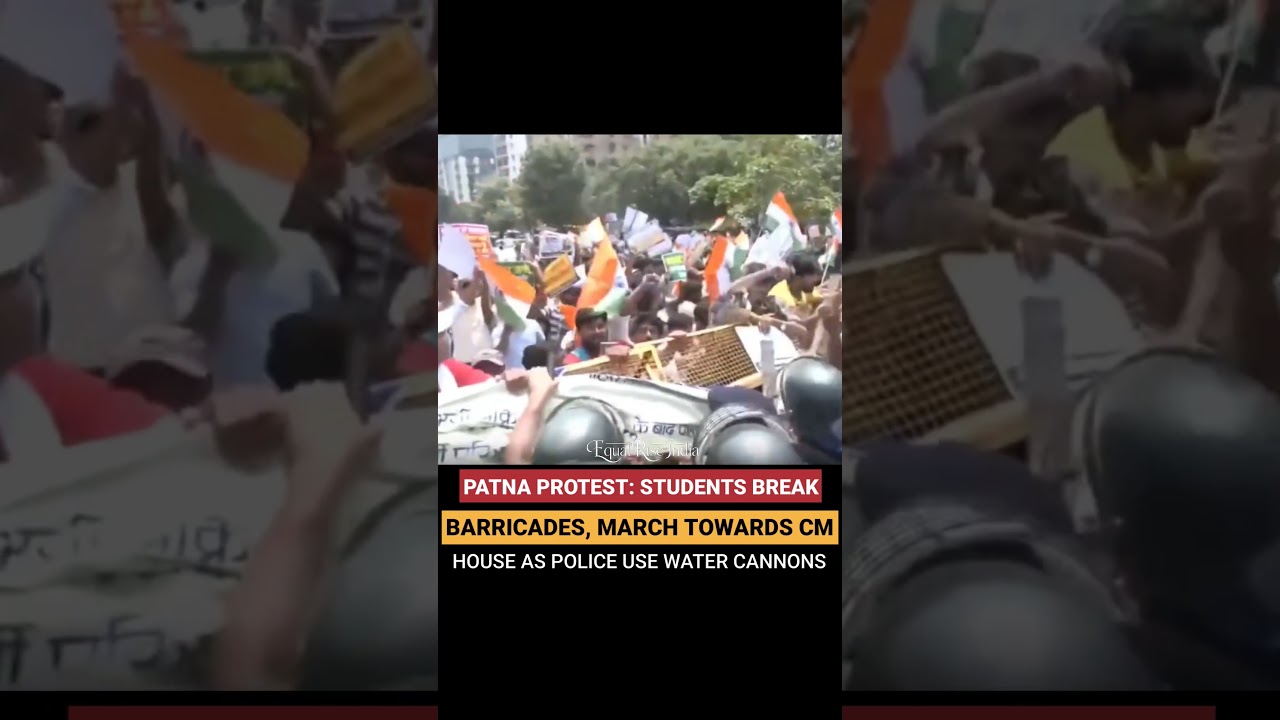 PATNA PROTEST: STUDENTS BREAK BARRICADES, MARCH TOWARDS CM HOUSE AS POLICE USE WATER CANNONS