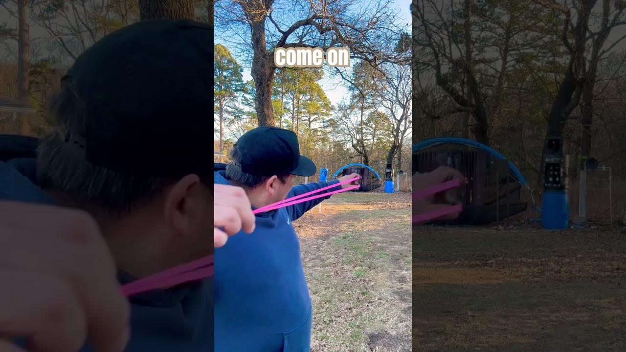 Рогатка может прорезать на расстоянии 20 метров! #рогатка #катапульта #можетпрорезать #наприроде ...