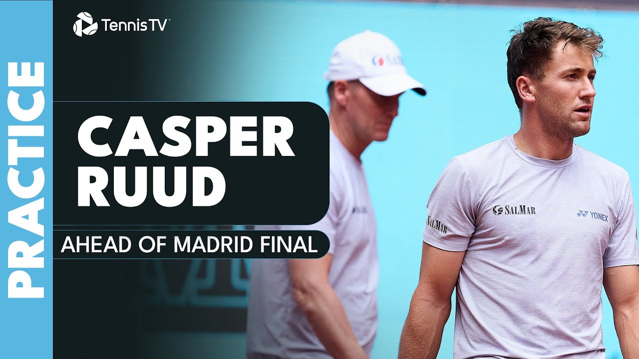 Casper Ruud Practice Before 2025 Madrid Final With Jack Draper 💪