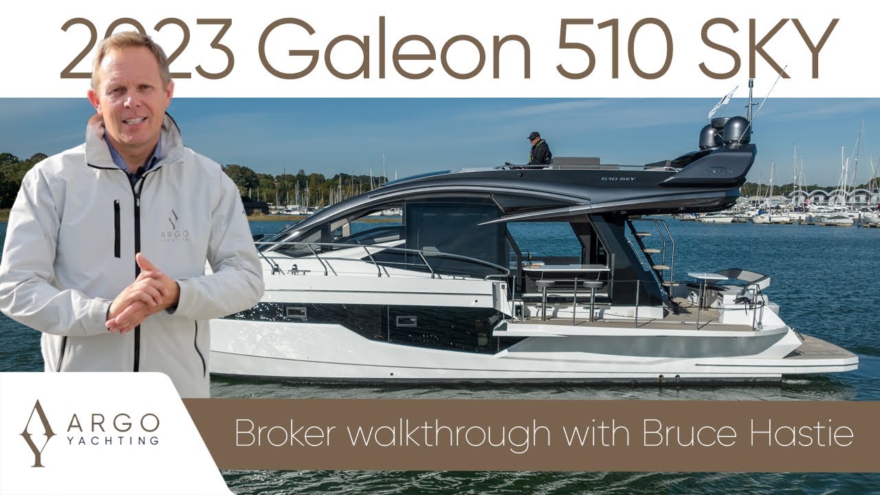 Galeon 510 Skydeck 2023 года | Новый яхт-тур | Спортивный флайбридж с хардтопом | Доступно в Вели...