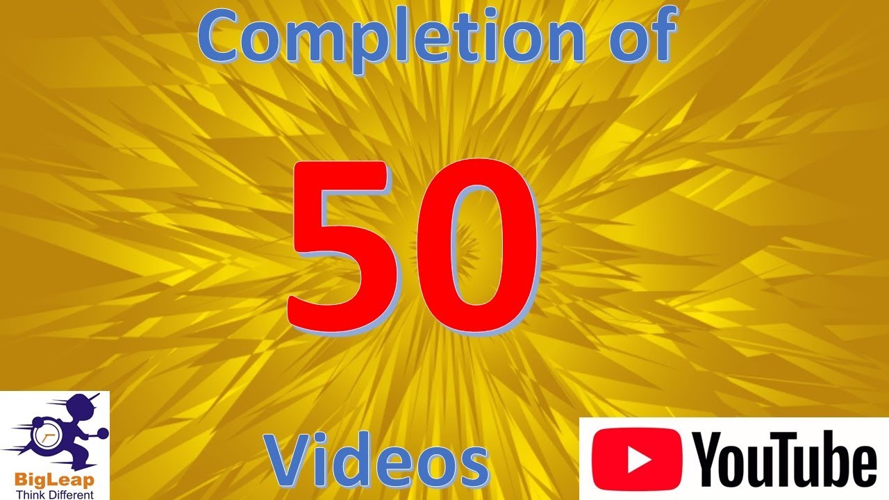 Celebration for uploading 50 Videos || BigLeap Think Different