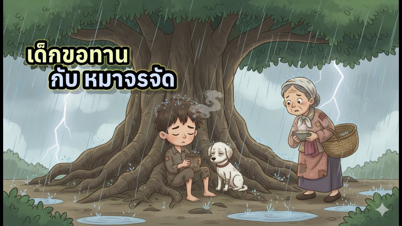เด็กขอทานกับหมาจร เพื่อนแท้คู่ชีวิต #นิทาน #นิทานก่อนนอนสำหรับเด็ก #เรื่องเล่า #คติเตือนใจ 
