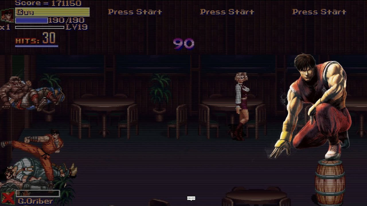 Final Fight LNS Ultimate v.04.3 con Guy. Stages 1, 2, 3 y 4