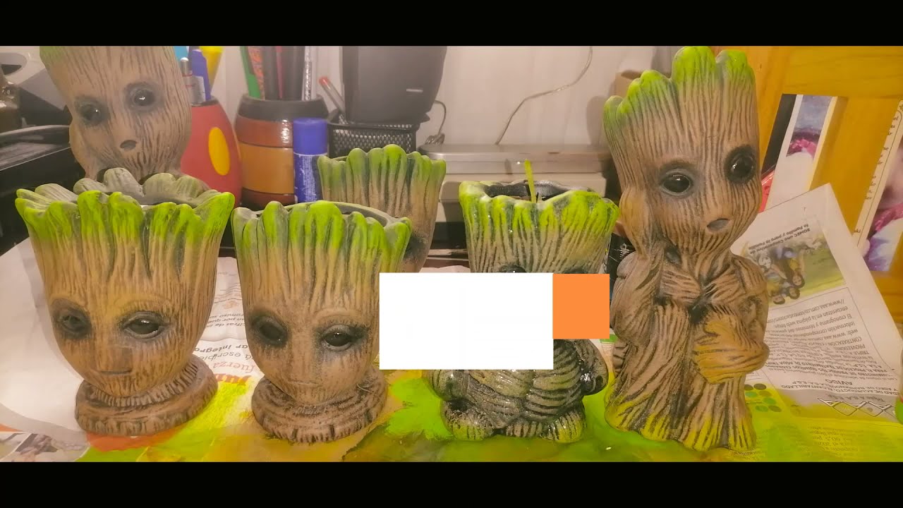 Brocha Seca - El mejor Groot que hayas visto - Pintar a Groot - Yo soy Groot - Gru 🎨😄