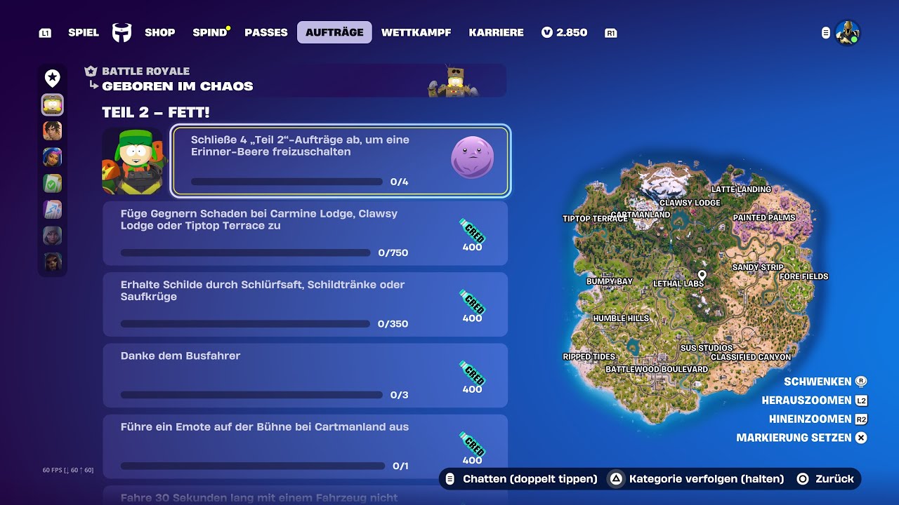 TEIL 2 FETT! AUFTRÄGE FORTNITE X SOUTHPARK BORN IN CHAOS