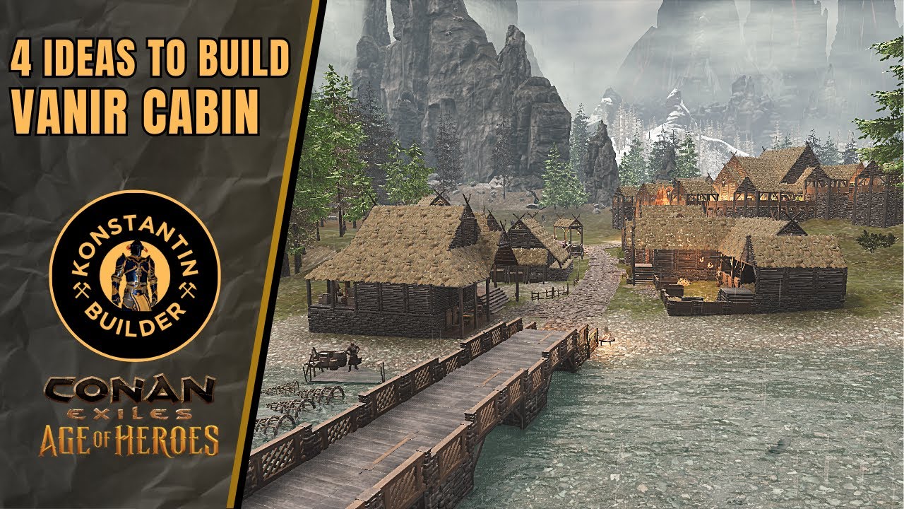 Vanir-style village: Construction of four unique structures in Conan Exiles (Speed Build/No Mods)