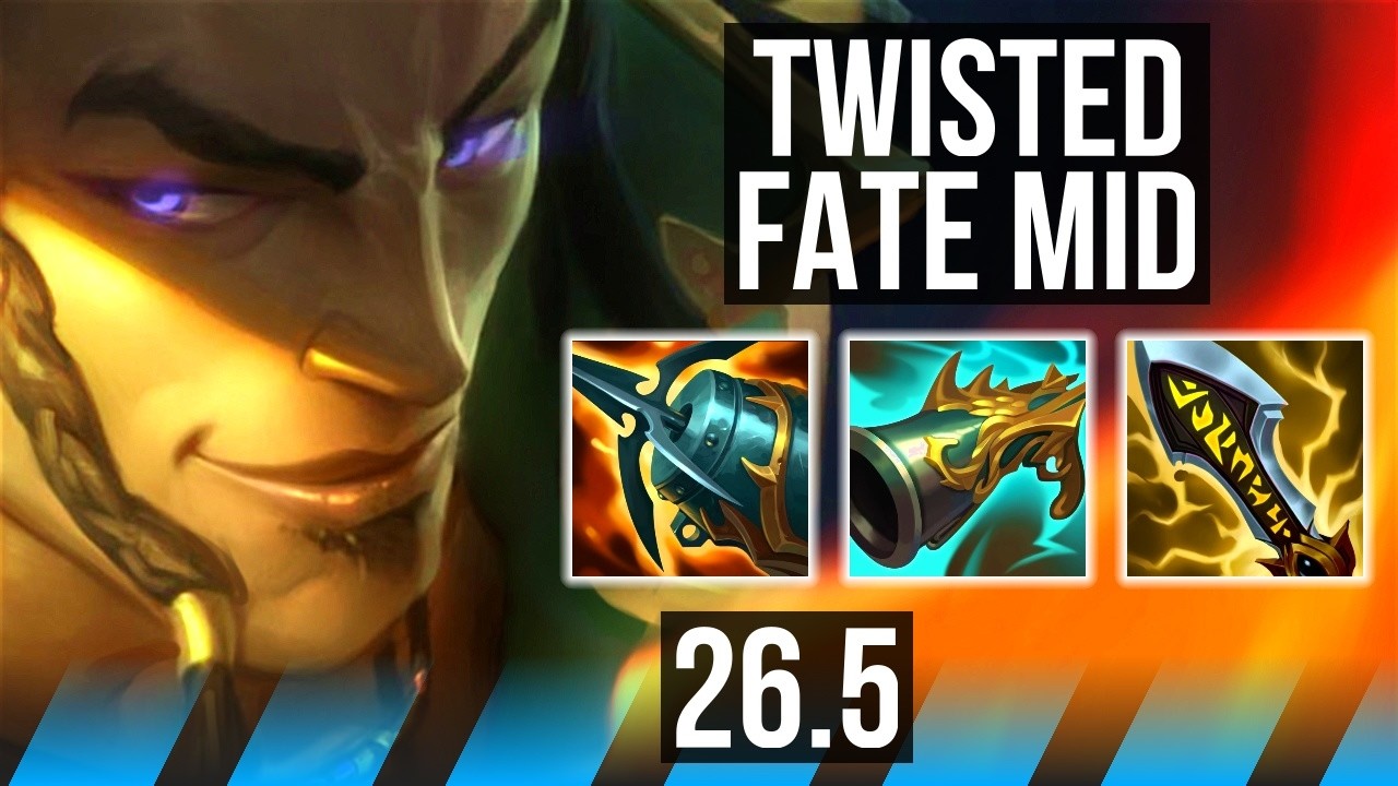 TWISTED FATE vs GALIO (MID) | 47K damage, Lethal Tempo | EUNE Grandmaster | 26.5