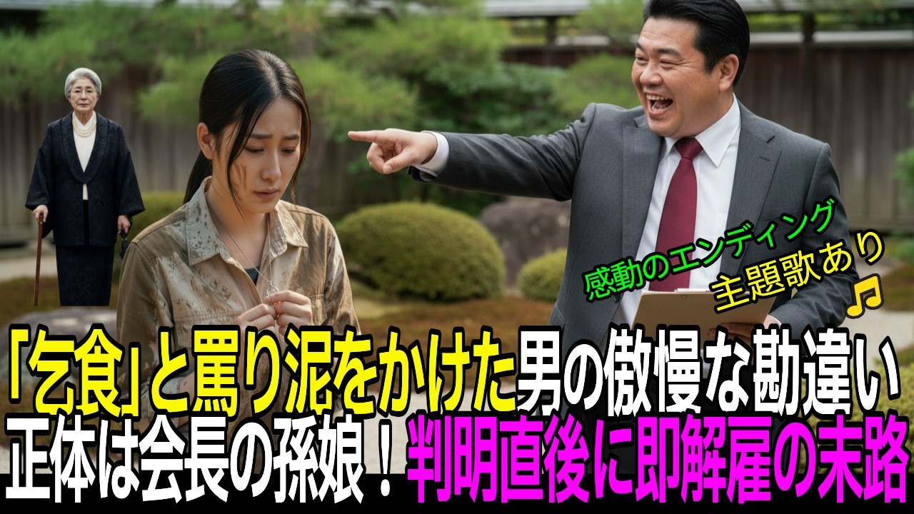 【感動】孫娘と知らずに面接していた会長、泥をかけられた孫の「あの一言」に号泣。25年前に捨てた正体が若き庭師と判明し立場逆転【朗読】【スカッとする話】