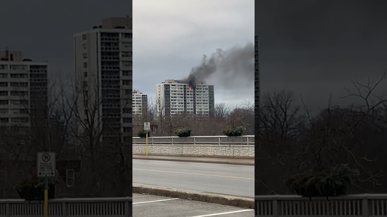 Oakville apartment fire. Video by Rebecca Galati