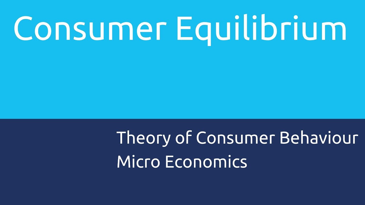 What is Consumer Equilibrium | Theory of Consumer Behaviour | CA CPT | CS & CMA Foundation |Class 11