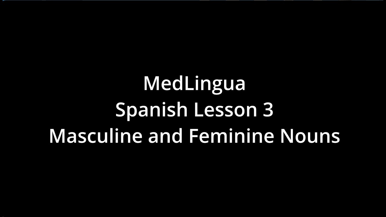 Spanish Masculine and Feminine Nouns for Beginners | Lesson 3