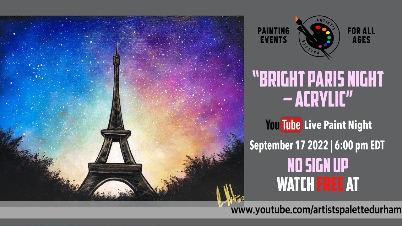 Bright Paris Night - Acrylic Painting Tutorial