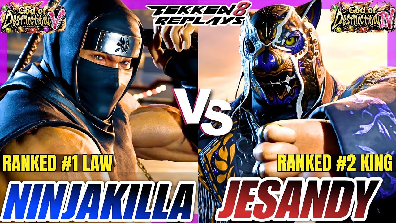Tekken 8 - Ninjakilla (Law) vs Jesandy (King) - High Level Ranked Match Replay