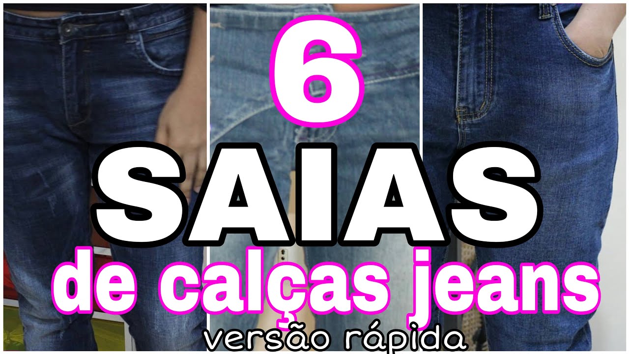 #versaorapida 6 saias de calças jeans / como transformar calça em saias / renove seu guarda roupa