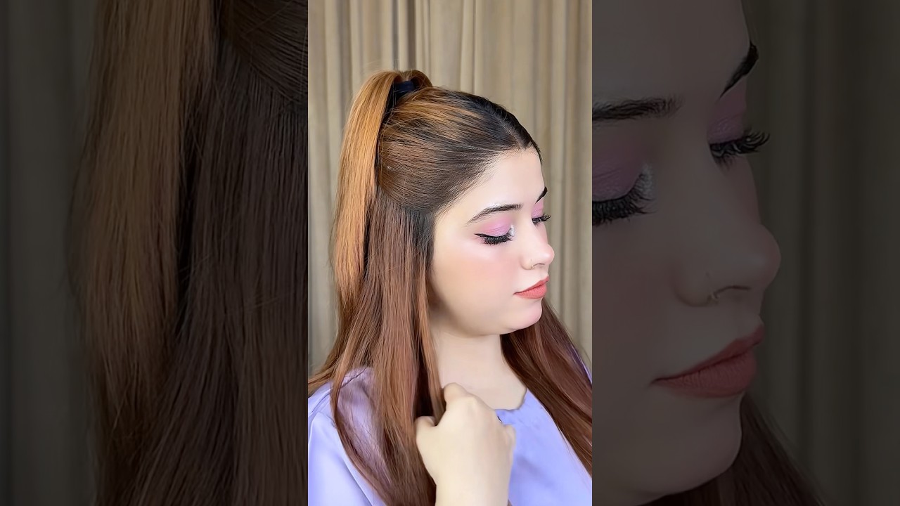 Half pony Hair Hack must try hero Hack 🌸#shorts #hairhack #hairstyle