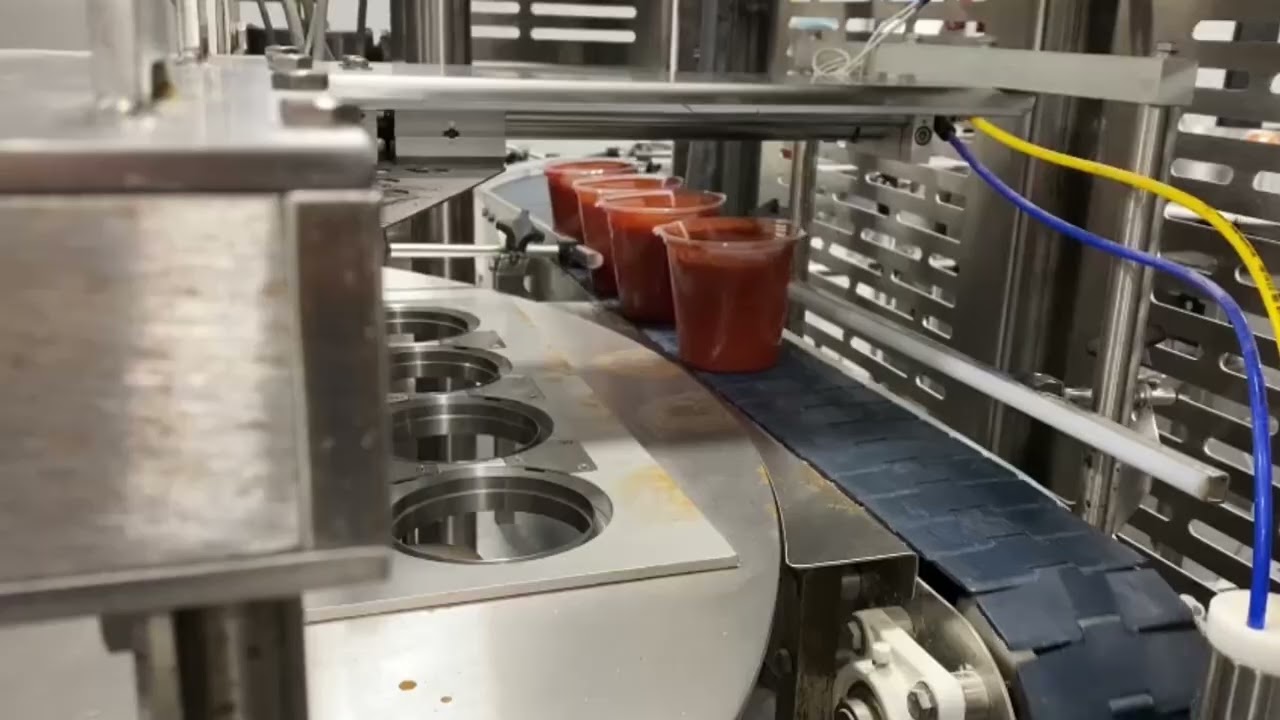ORICS Industries | R-40 1X4 Rotary Filler Sealer Machine for Hot Soup