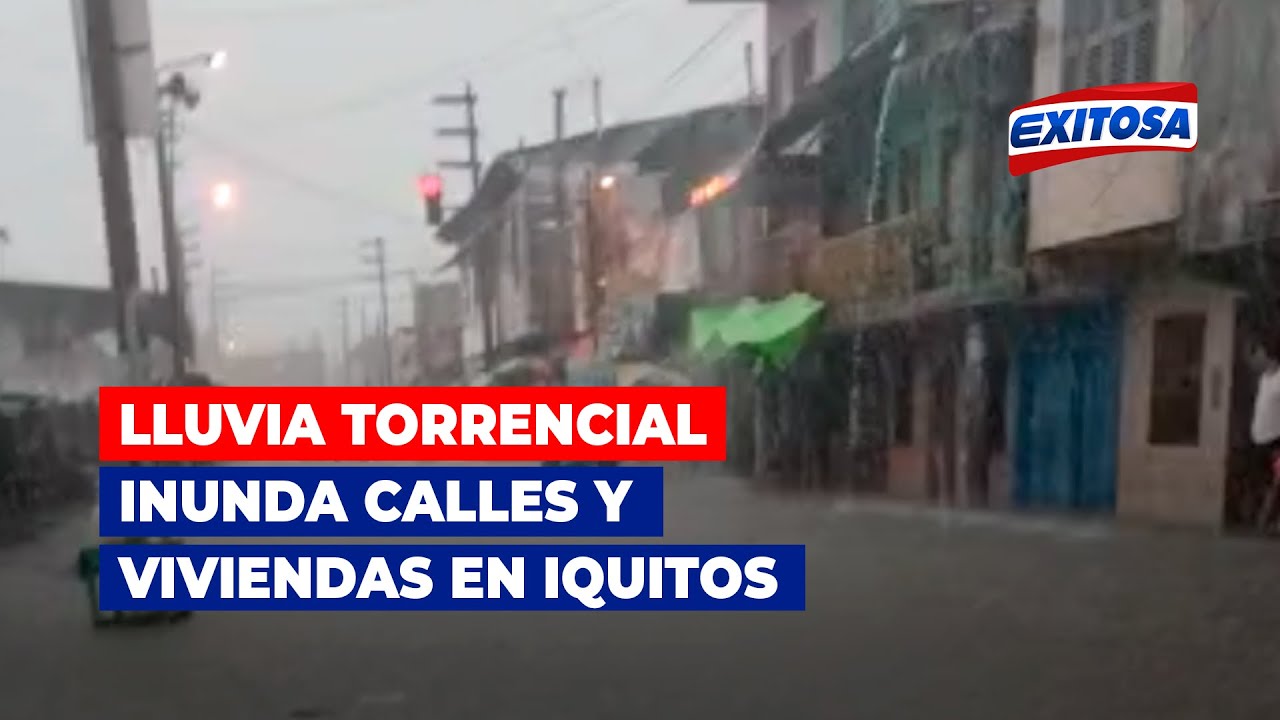 🔴🔵Lluvia torrencial inunda calles y viviendas en Iquitos