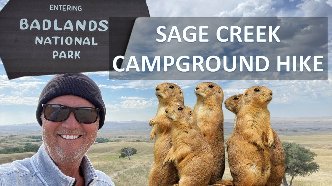 BADLANDS Sage Creek Campground Trail Hike, South Dakota - Bison, Prairie Dogs & lots of plants