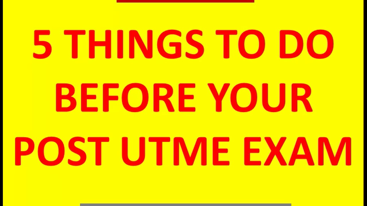 How to pass POST UTME EXAM - URGENT