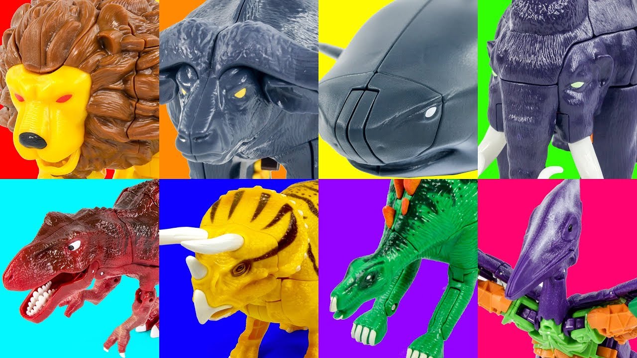 HelloCarBot AnimalCarbot VS DinoCarbot  Dinosaur Beast Animal Toy Transformation