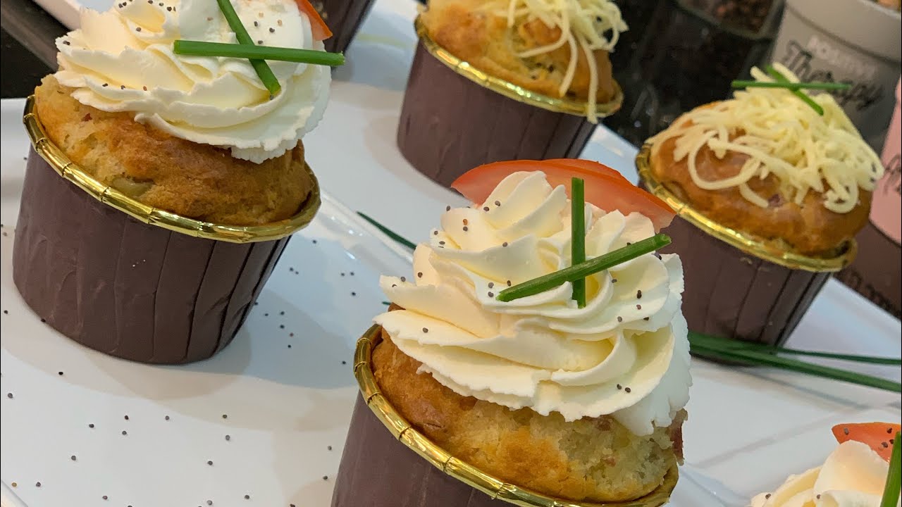 كاب كيك مالح سهل و لذيذ cupcakes salés
