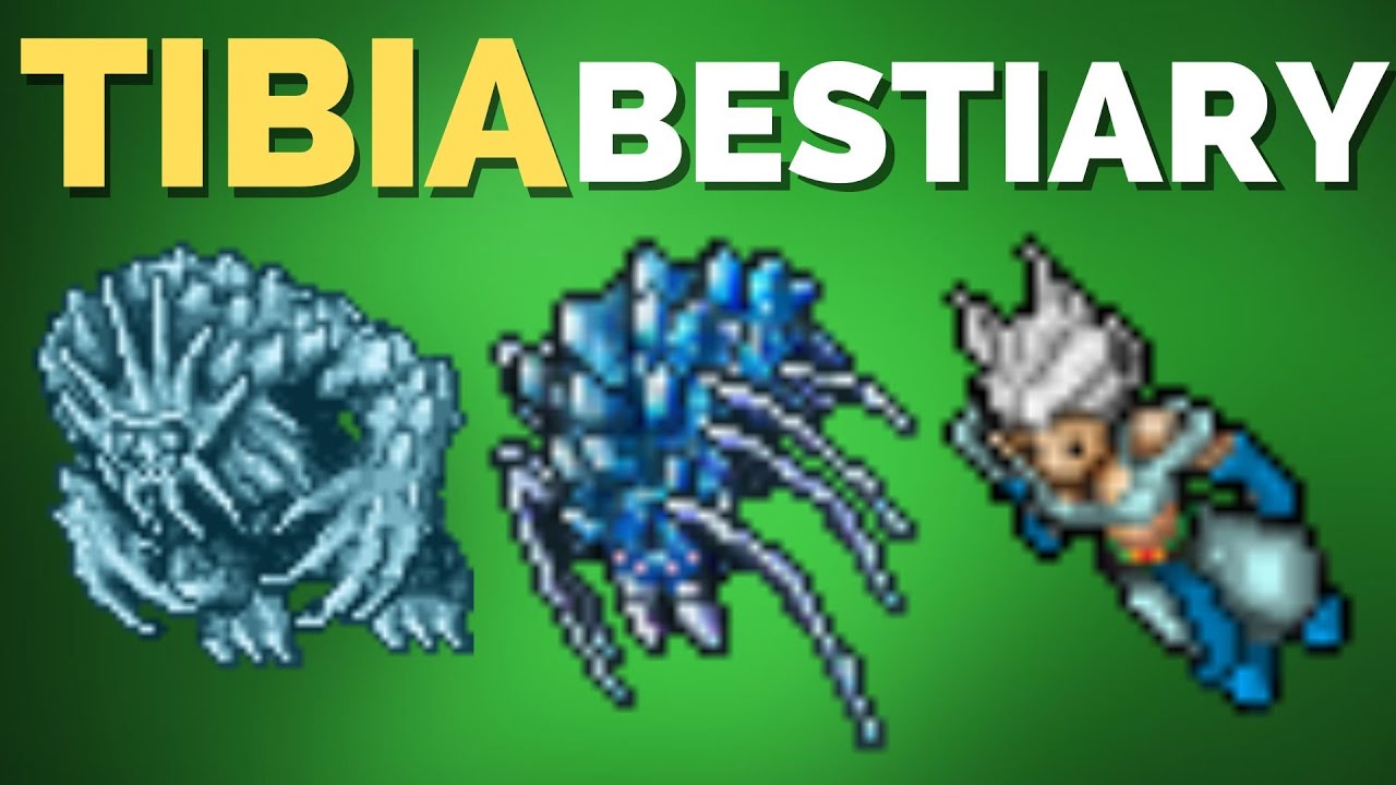 TIBIA BESTIARY Crystal Spider, Ice Golem, Ice Witch - Svargrond