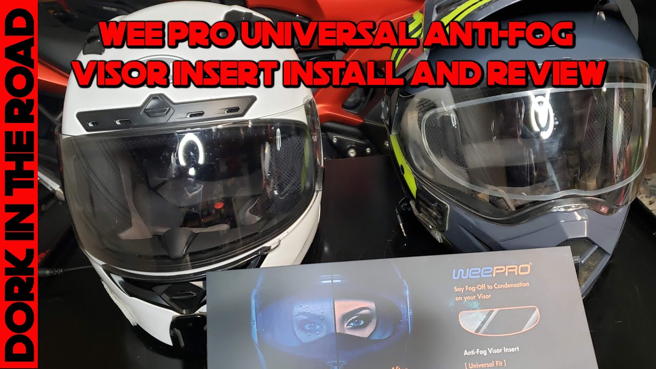 Wee Pro Motorcycle Helmet Anti Fog Visor Insert Installation and Review