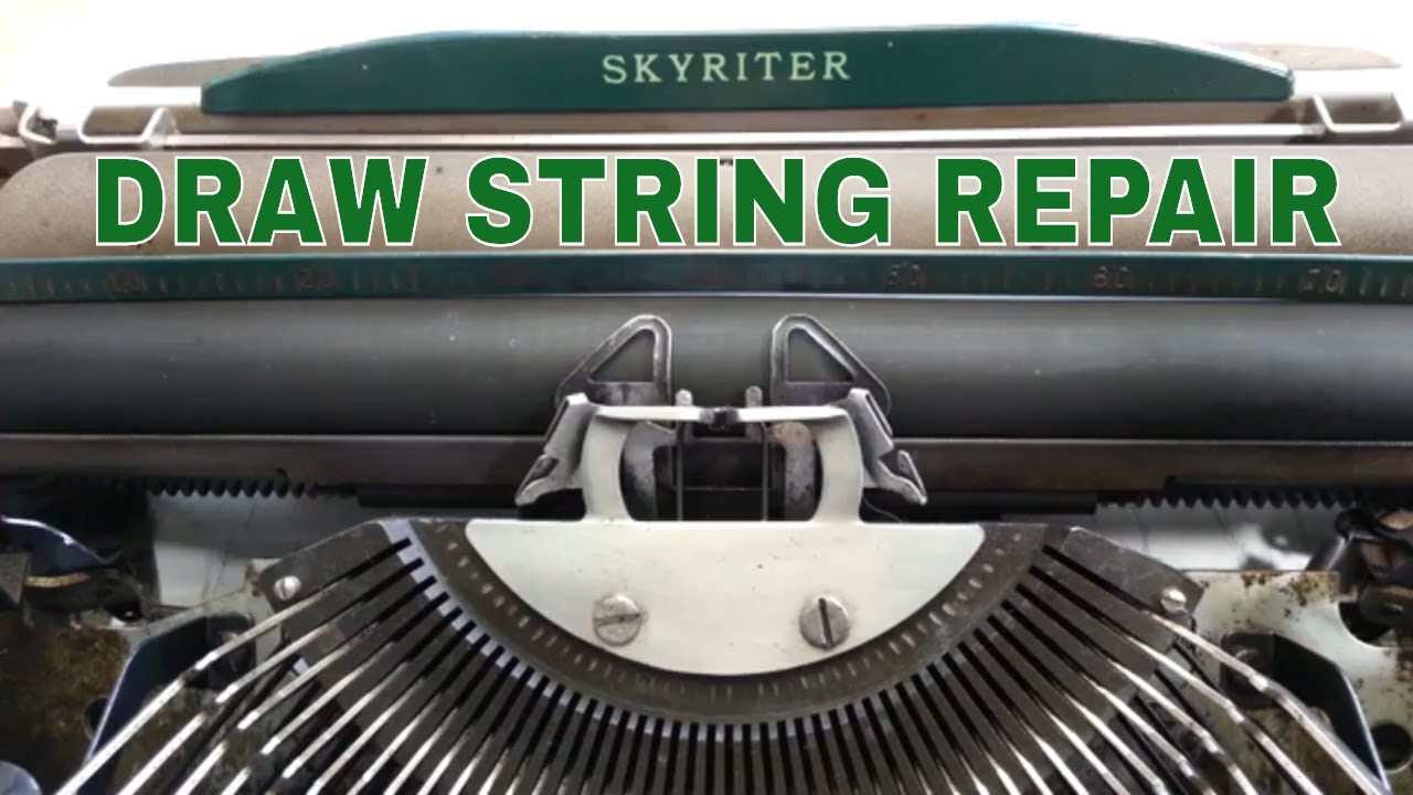 Smith Corona Skyriter Typewriter Draw Band String Rope Repaired Mainspring Wound