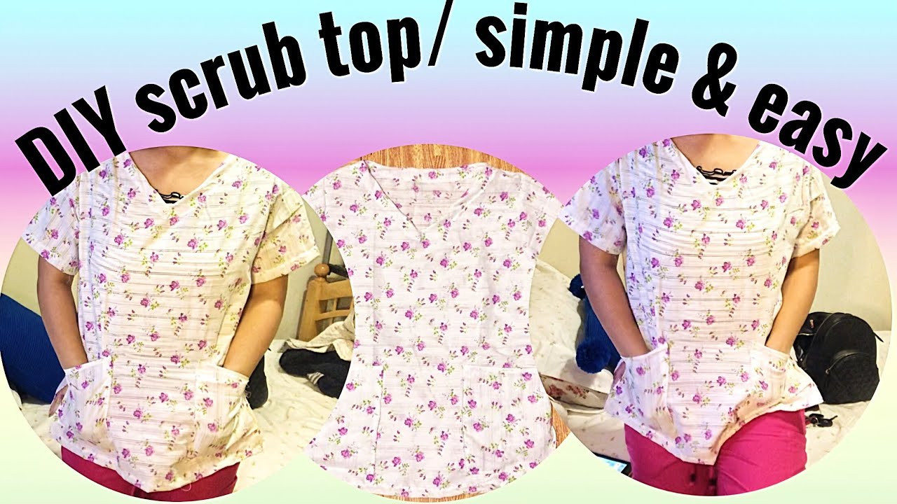 DIY Scrub top/ Simple & easy.