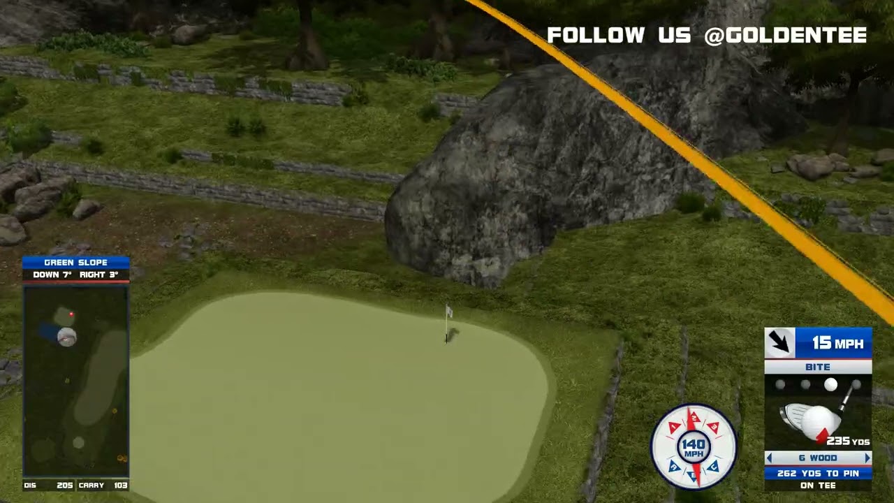 Golden Tee PGA Tour HOLE IN ONE on Machu Picchu!