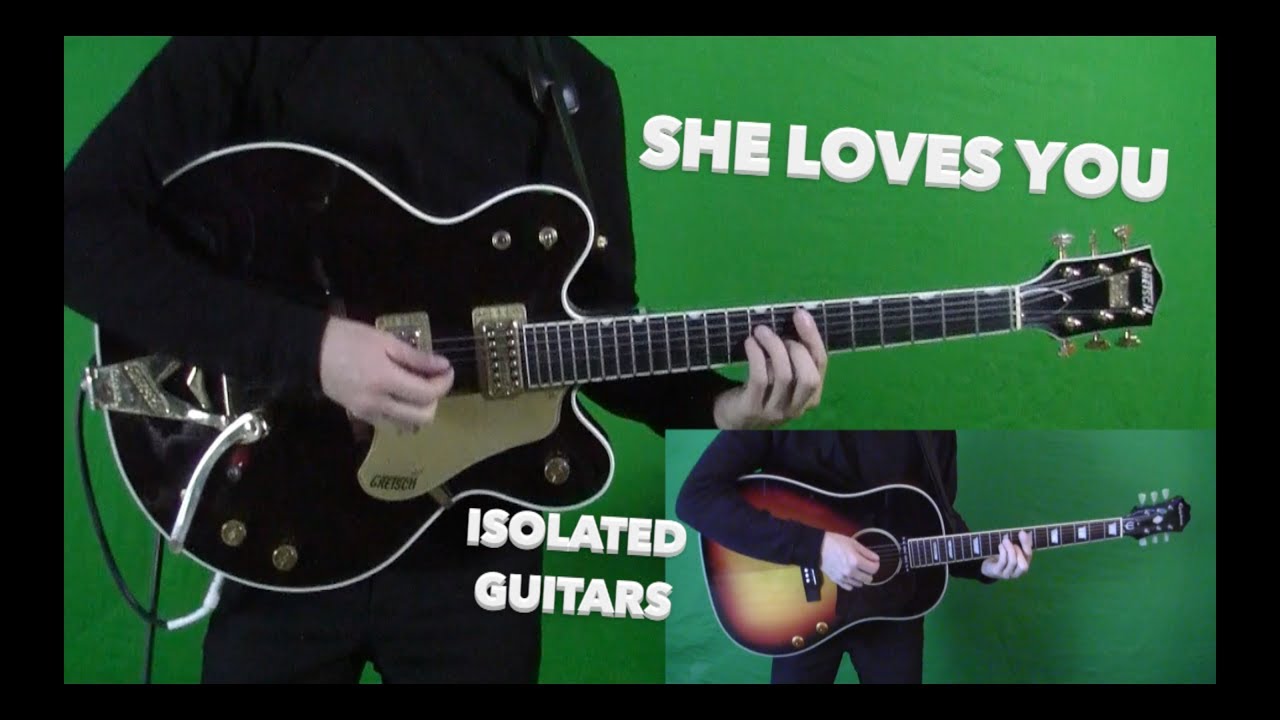 She Loves You - Lead and Rhythm Guitar Cover - John and George