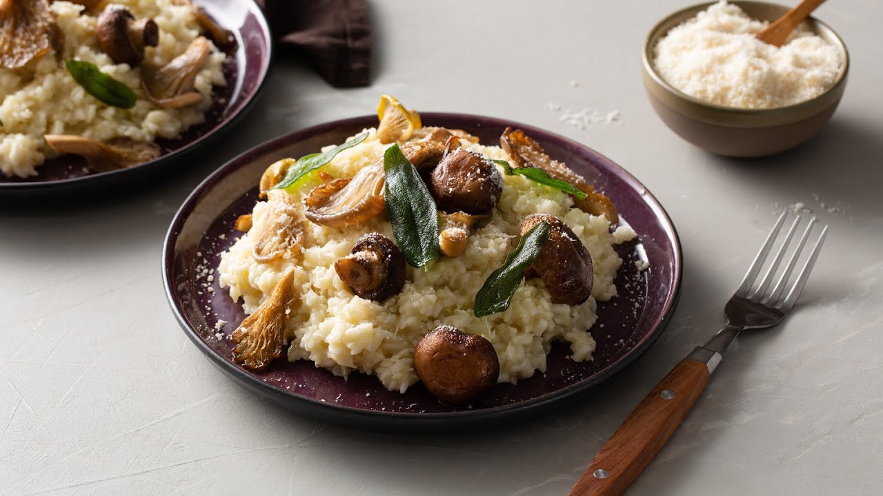 Bloemkool risotto met gegrilde paddestoelen | Coopjeskoken | Coop