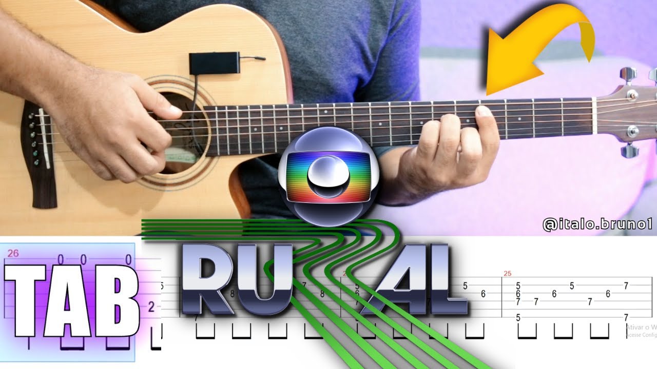 Como Tocar Abertura do Globo Rural - Violão Fingerstyle | Tutorial TAB