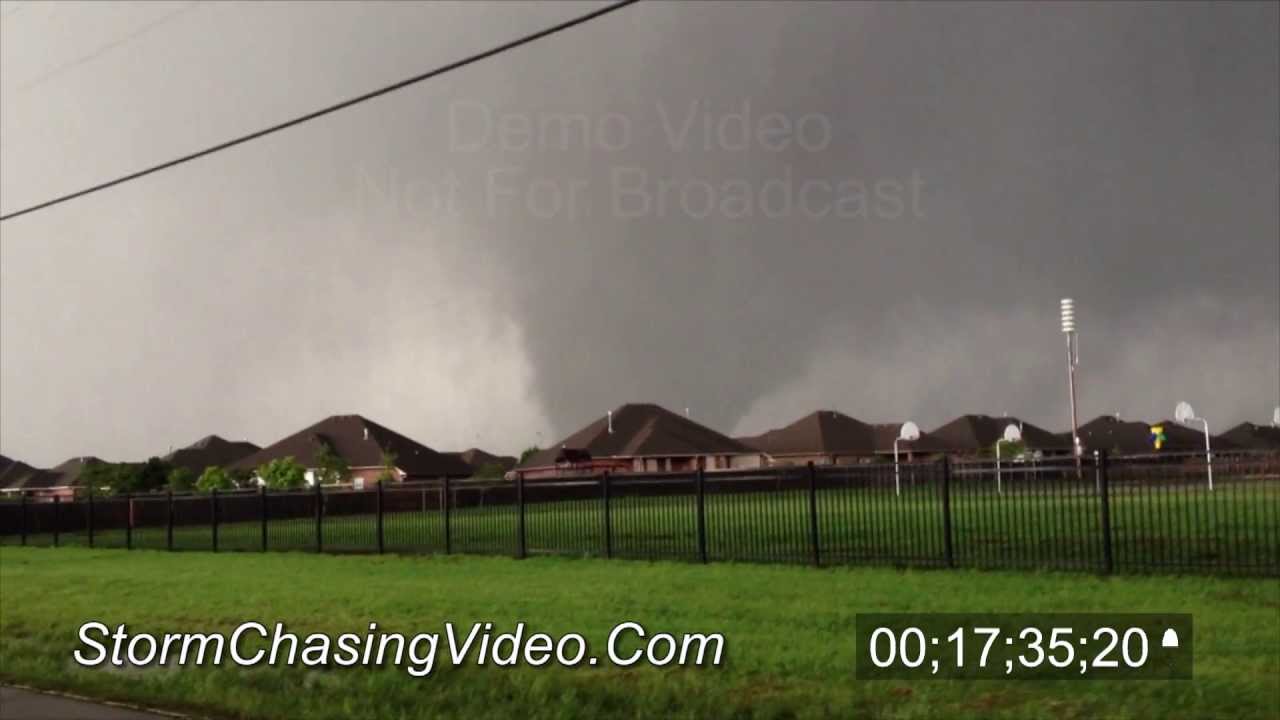 5/20/2013 Moore, OK Wedge Tornado and Escape Stock Footage