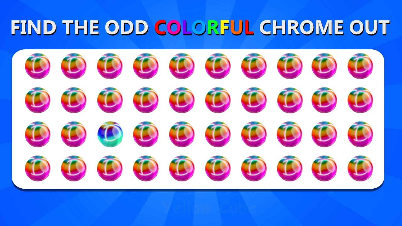 Find the ODD Colorful Chrome Out | 9 Levels | Emoji Quiz
