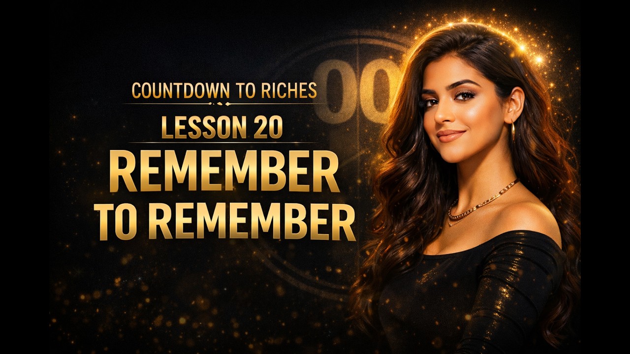 Countdown to riches lesson 20 -  Remember to Remember